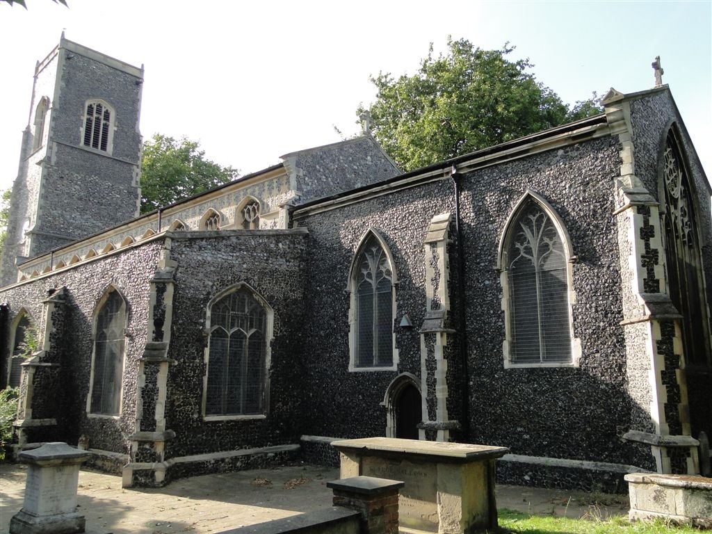St Clements Church, Ipswich, Suffolk where John and Eliza were married in 1852