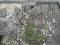 Close-up view of the Keymer family grave