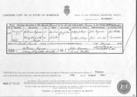 Marriage Certificate 1877 William Keymer x Mary Smith